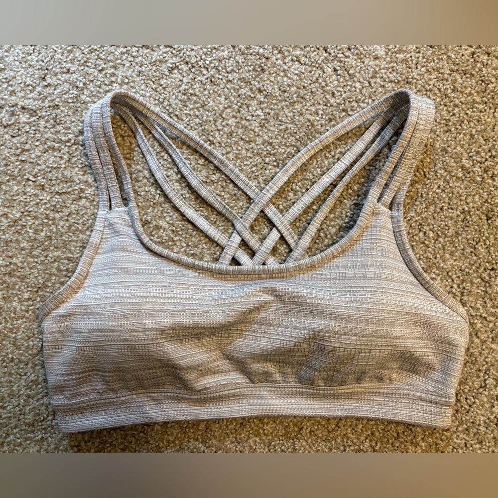 Athleta Women's Strappy Gray Sports Bra